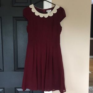 Modcloth Scallop Collar Dress